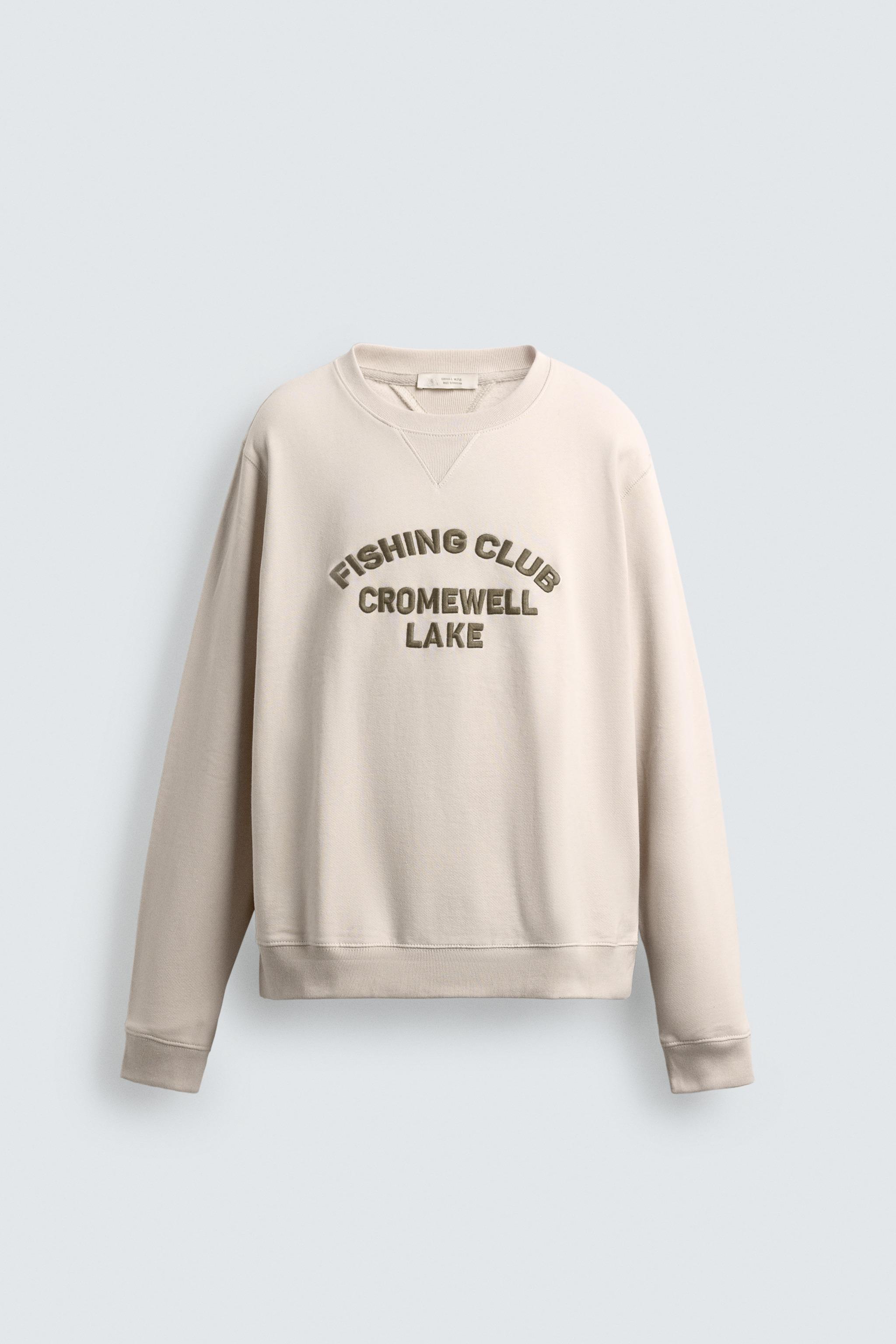 EMBROIDERED TEXT SWEATSHIRT